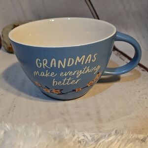 Blue Ceramic Mug‎ - Grandmas Make Everything Better